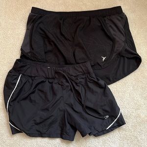 Old navy and c9 black running shorts sz small